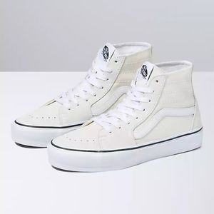 Vans Sk8 HI Skate Shoe-Cream